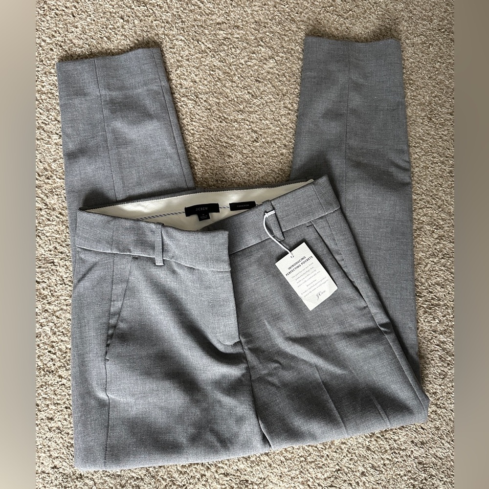 Jcrew cameron slim cropped pant four season stretch in heather graphite